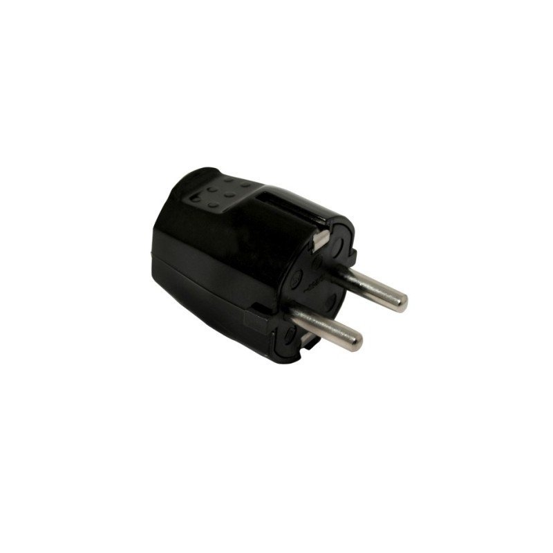 CLAVIJA SCHUKO NEGRA T/TL 4,8 MM 10/16A