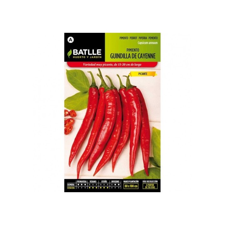 Pimiento Guindilla de Cayenne, rojo