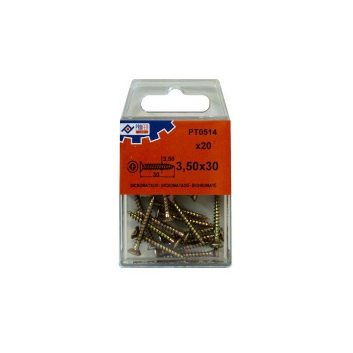 BLISTER TIRAFONDO BIC 3,5X30 20U