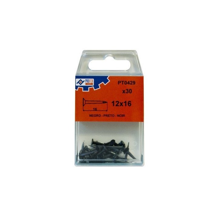 BLISTER TACHUELA NEGRA C/30 PZS 12X16