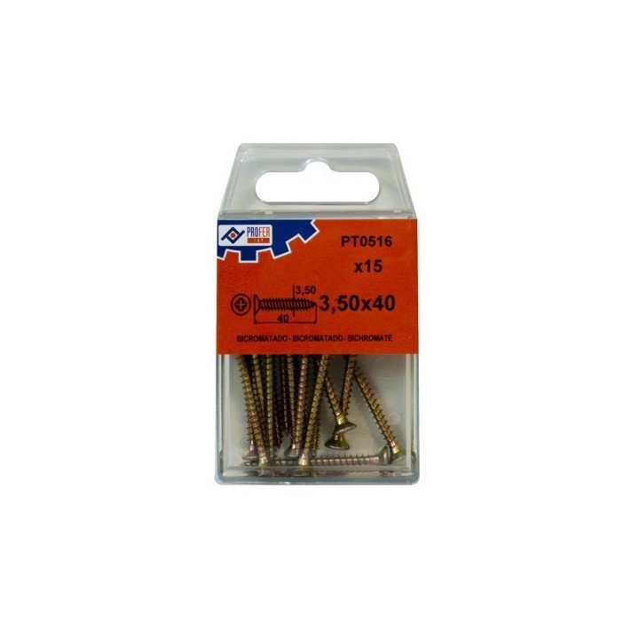 BLISTER TIRAFONDO BIC 3,5X40 15U