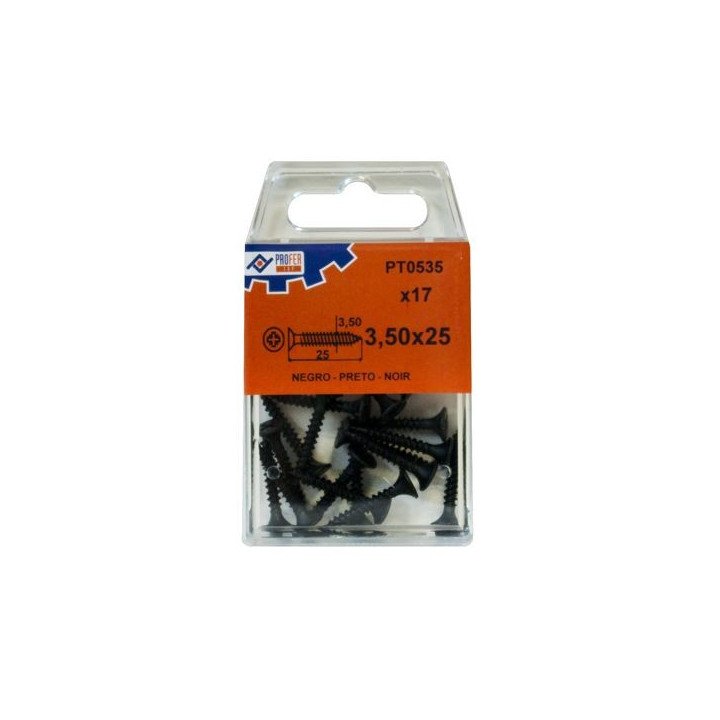 BLISTER PLADUR NEGRO 3,5X25MM