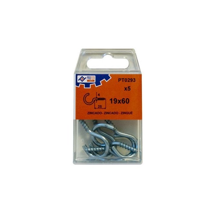 BLISTER HEMBRILLA ABIERTA ZINC 19X60 5UN
