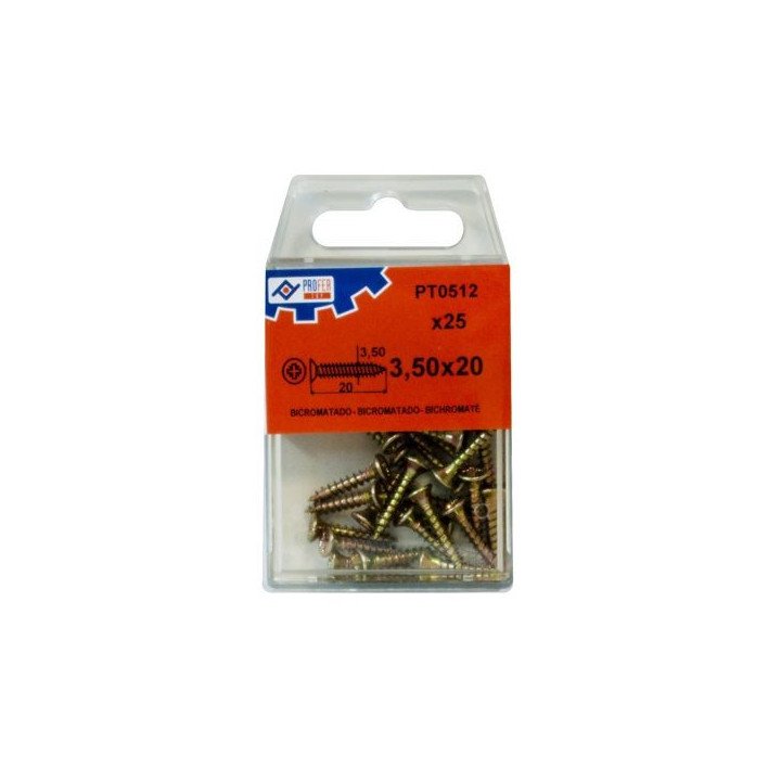 BLISTER TIRAFONDO BIC 3,5X20 25U