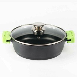 CACEROLA BAJA C/TAPA INDUCCION 28CM