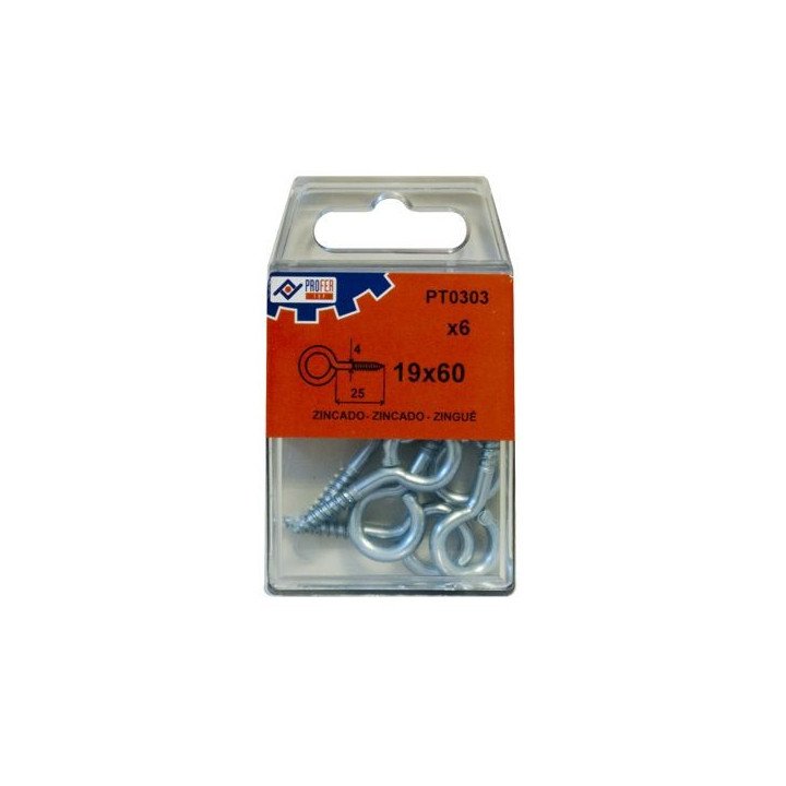 BLISTER HEMBRILLA CERRADA ZINCADA 6UN 19X60