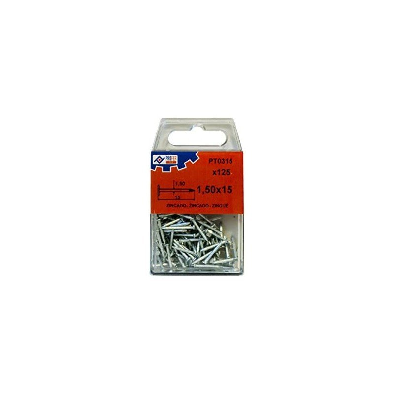 BLISTER PUNTA ACERO C/PL 1,5X15 125UN