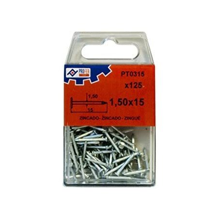 BLISTER PUNTA ACERO C/PL 1,5X15 125UN
