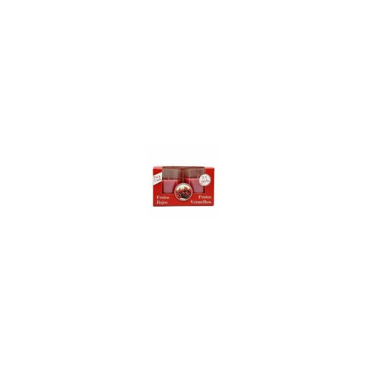 VELAS PERFUMADAS 2X20 FRUTOS ROJOS