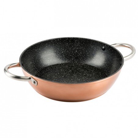 CAZUELA BAJA COBREADA 32CM