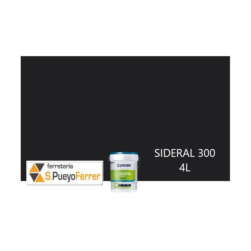 PINTURA PLASTICA MATE SIDERAL 300 NEGRO 4L