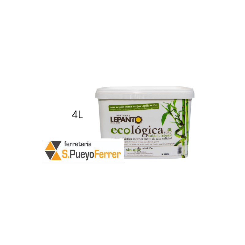 PINTURA ECOLOGICA INTERIOR BLANCA 4L