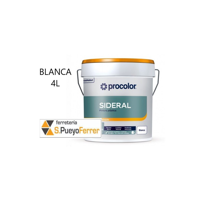 PINTURA PLASTICA SATINADA SIDERAL 4L