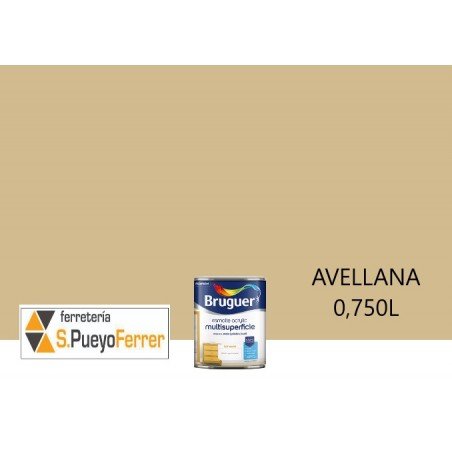 ESMALTE AGUA SATINADO AVELLANA 0,750L