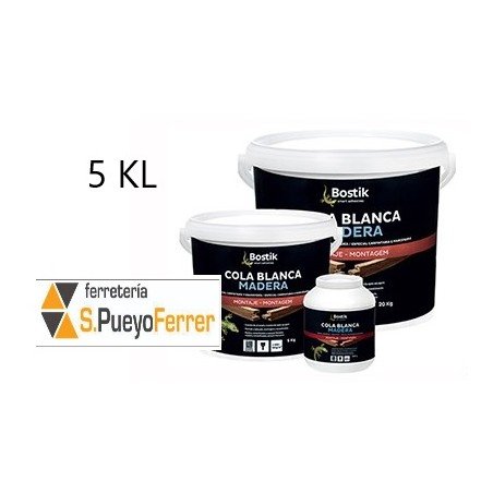 COLA BLANCA MADERA BOTE 5 KGS