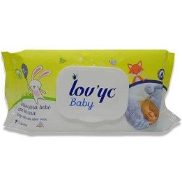 TOALLITAS INF LOVYC ALOE 72 CON TAPA