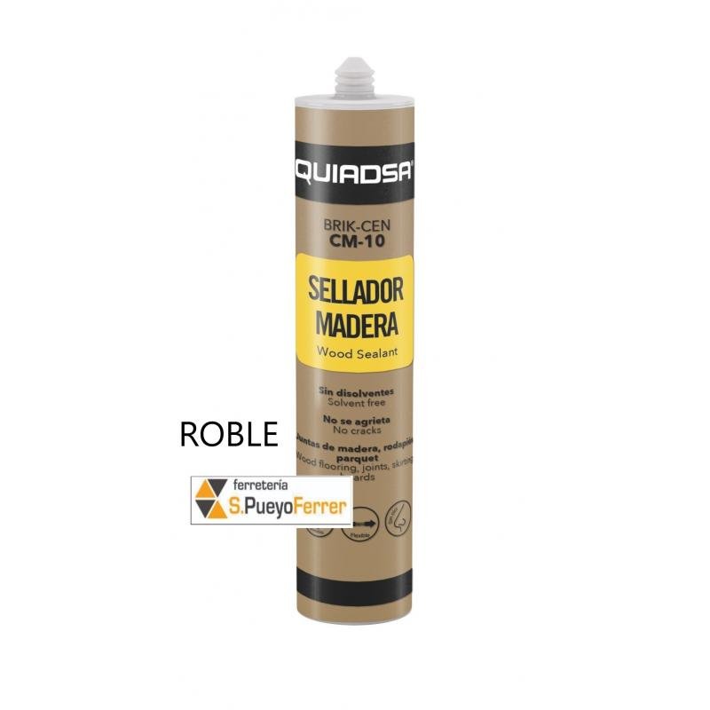 CARTUCHO QUIADSA MASILLA MADERA 300ML ROBLE parket