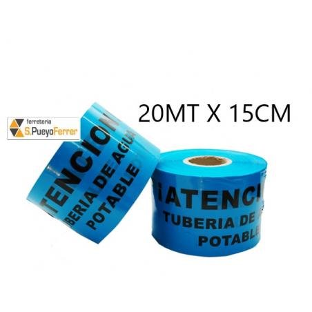 CINTA SEÑALIZACION BANDA SEÑAL AGUA POTABLE 250MT X 15CM