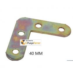 ESCUADRA PLANA CINCADA 40MM 8 PIEZAS