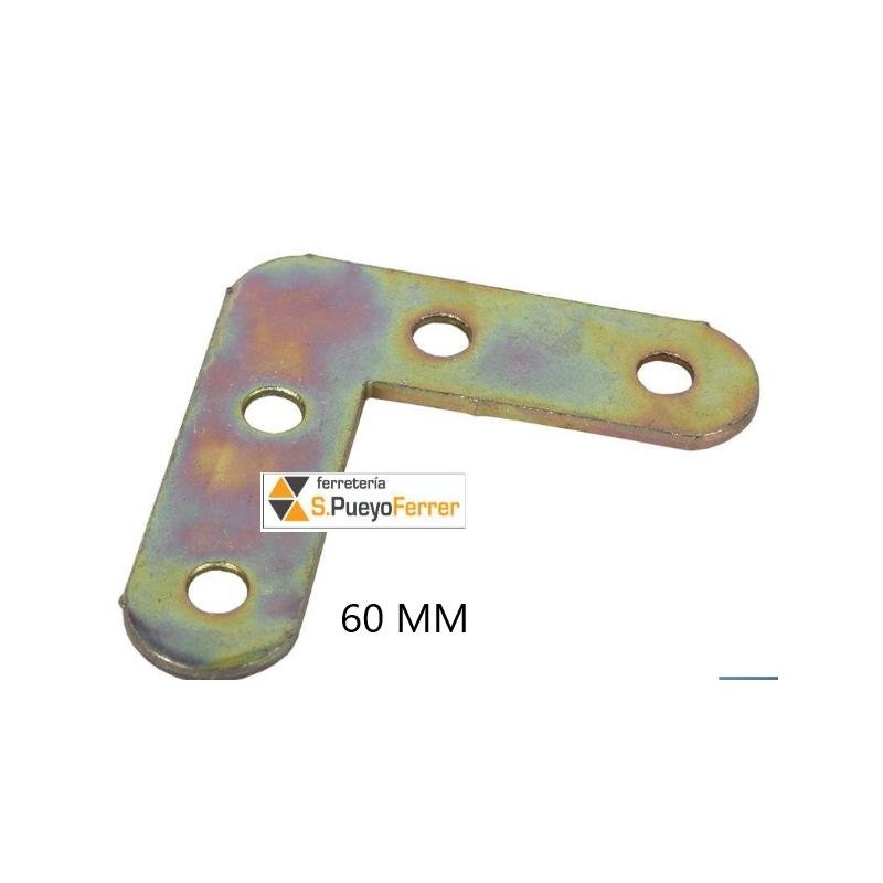 ESCUADRA PLANA CINCADA 60MM 4 UNIDADES