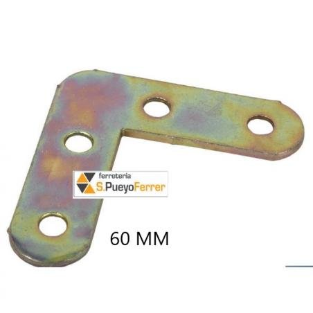 ESCUADRA PLANA CINCADA 60MM 4 UNIDADES