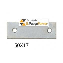 PLACA CARTELA CINCADA 50X17 4 PIEZAS