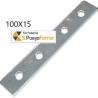 PLACA RECTA UNION 100X15MM 4 UNIDADES