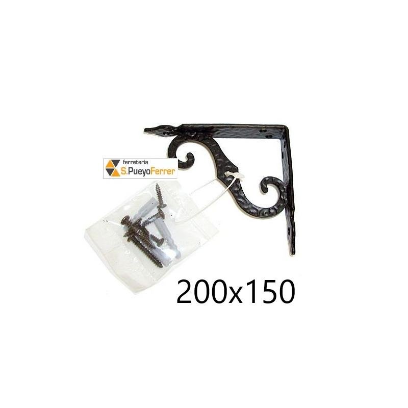 PALOMILLA ORNAMETAL 2-8 NEGRA 200X150