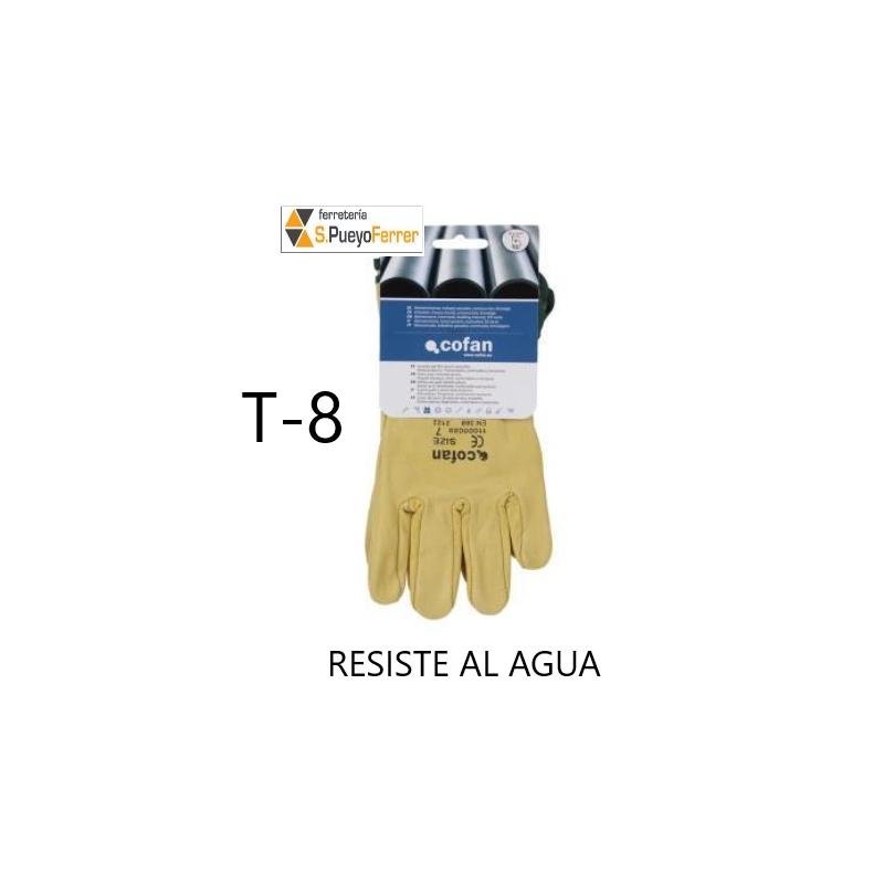 GUANTE VACUNO EXTRA RESISTENTE AGUA T-8