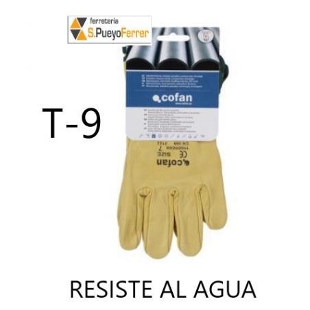 GUANTE VACUNO EXTRA RESISTENTE AGUA T-9