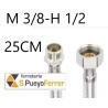 CONEXIÓN M3/8-H1/2 25 INOX latiguillo
