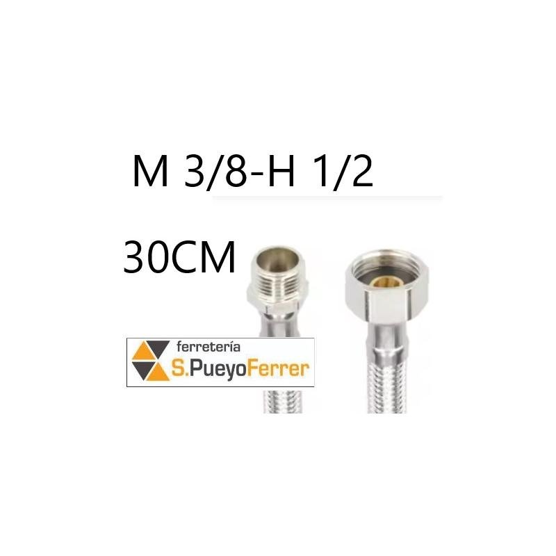 CONEXIÓN M3/8-H1/2 30 INOX latiguillo