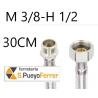 CONEXIÓN M3/8-H1/2 30 INOX latiguillo