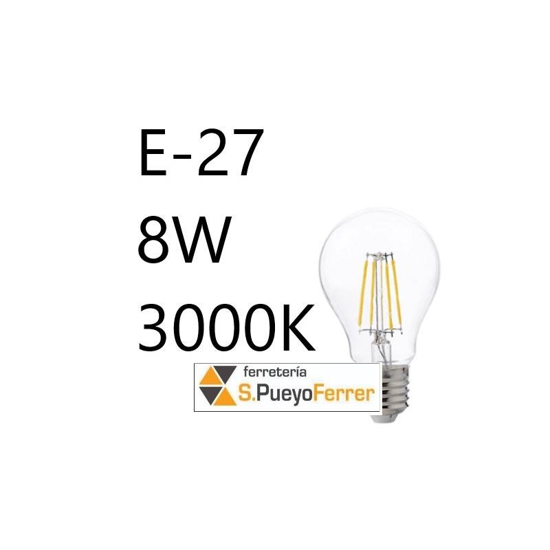 BOM ESTANDAR LED FILAMENTO 8W E27 3000K