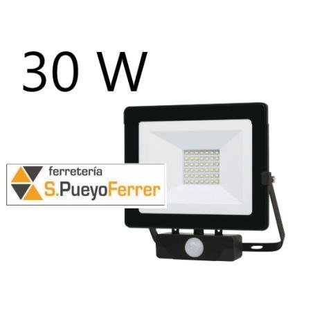 FOCO NEGRO PROYECTOR LED C/SENSOR 30W