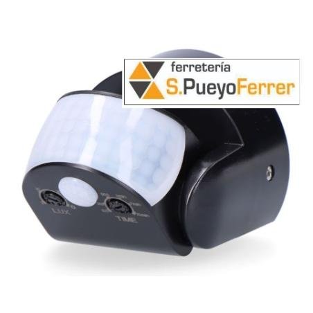 DETECTOR NEGRO MOVIMIENTO Y CREPUSCULAR 15M IP65